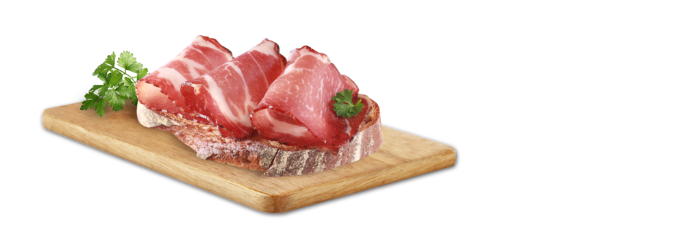 Tiroler Speck IGP Coppa con pane Handl Tyrol
